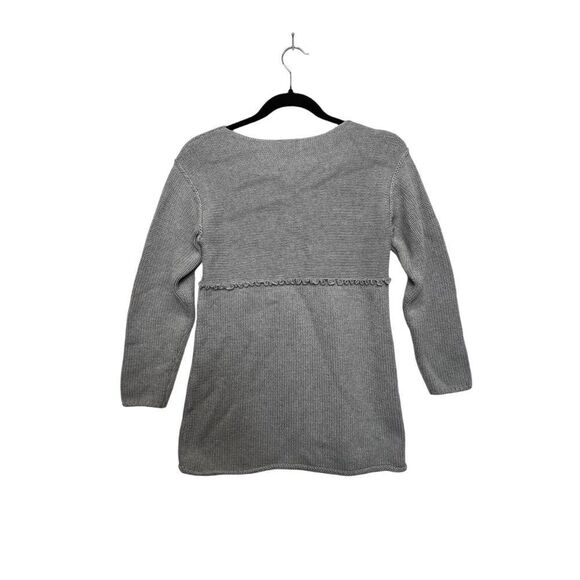 J. Jill Grey Knit Tunic Sweater Boat Neck S Petite- Measurements in pics - Picture 5 of 14